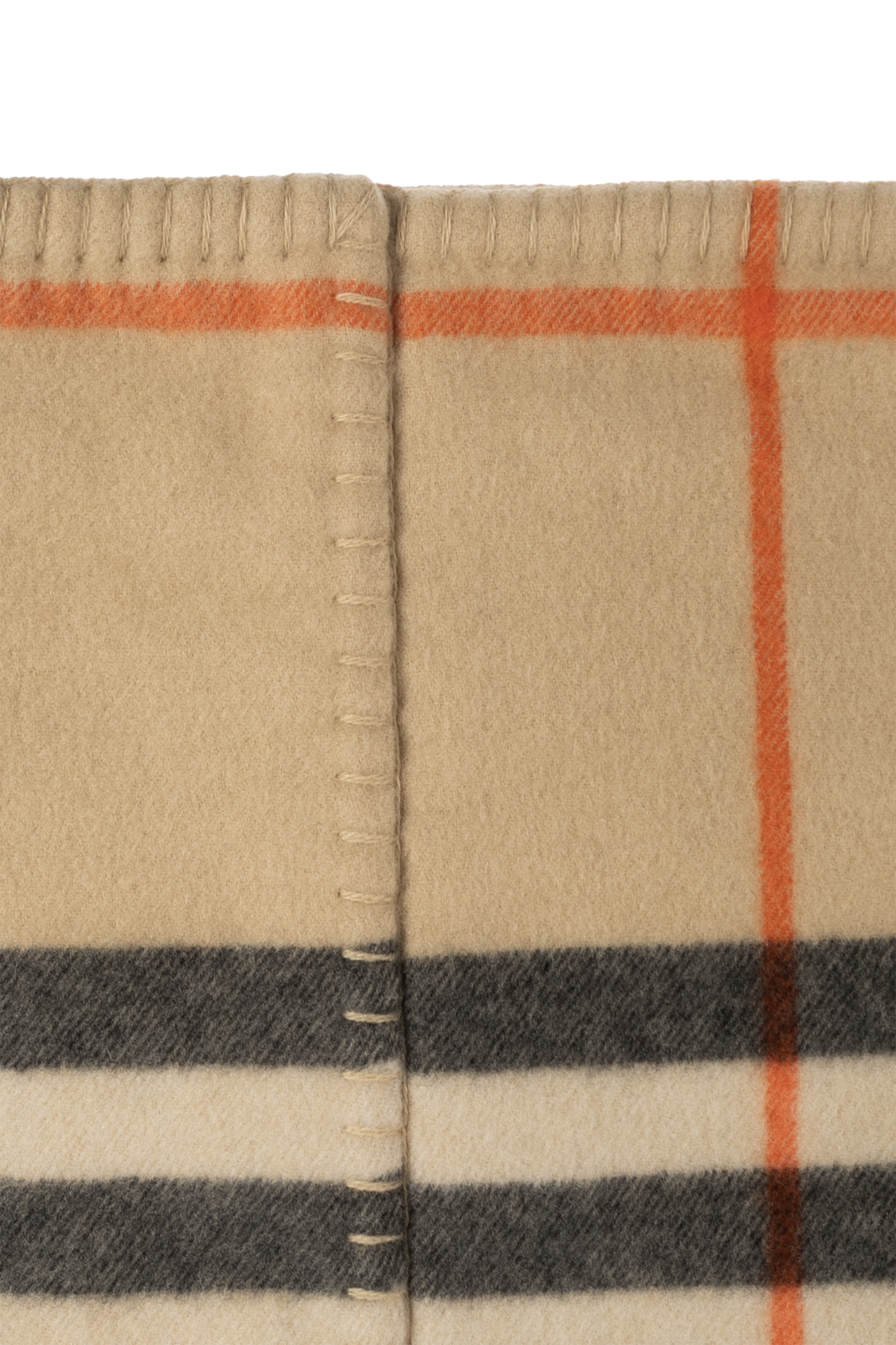 Beżowy Komin ze wzorem w kratę Burberry - Vitkac Polska